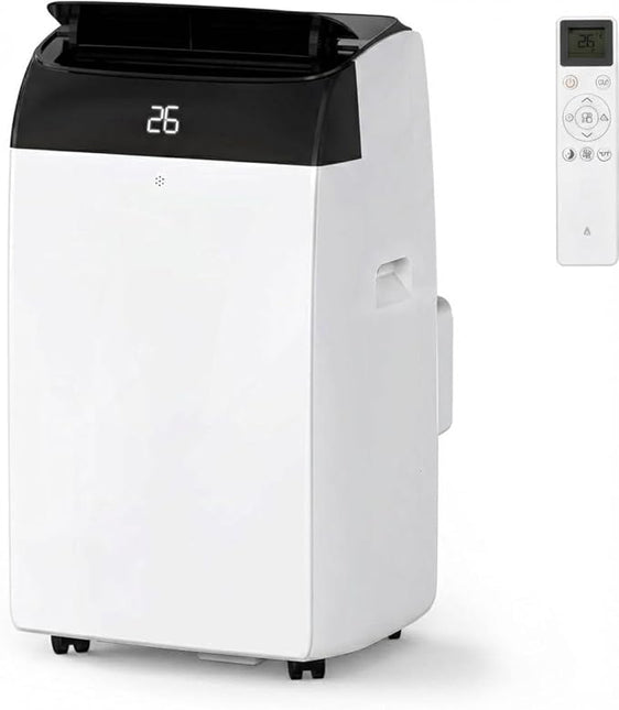 Climatiseur portable 3 en 1 - 10 000 BTU (+40m²) – Silencieux - Refroidissement, déshumidification 30 L jour, ventilateur 2 vitesses – minuterie 24 h, affichage numérique