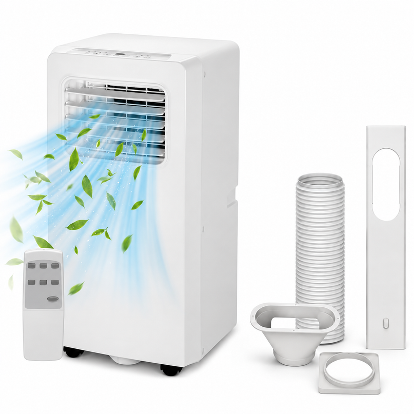 Climatiseur Mobile 7 000 BTU (+35m²) - Blanc - Classe A - Minuterie 24h