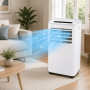 Climatiseur Mobile Multifonction 3-en-1 | 9 000 BTU | Avec Déshumidification