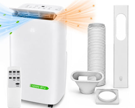 Climatiseur mobile réversible - 12000 BTU - 1391 W - Pompe à chaleur