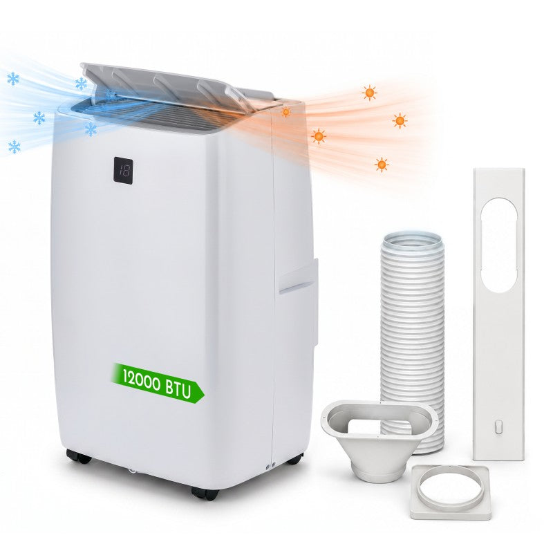 Climatiseur mobile réversible - 12000 BTU - 4-en-1 - Chaud/Froid