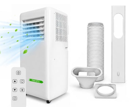 Climatiseur Portable - Blanc - 7000 BTU - 3-en-1 - Silencieux 53 dB