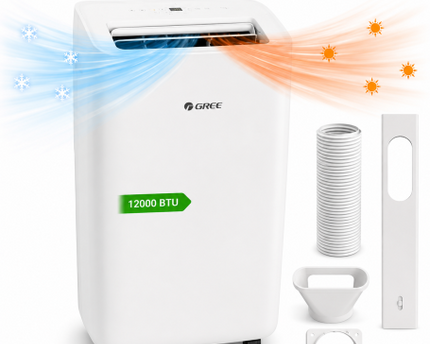 GREE - 12000 BTU - Climatiseur mobile Froid et Chaud - Wi-Fi - 3,5 kW