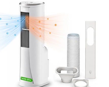 Climatiseur mobile réversible - 16 000 BTU - Froid & Chaud - Pompe à Chaleur intégré